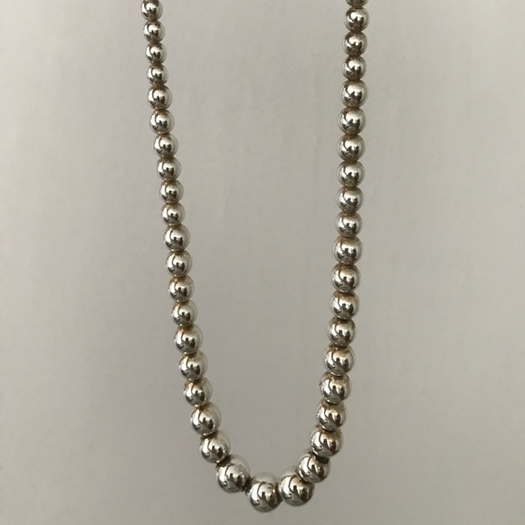 Tiffany & Co. Jewelry - Tiffany & Co. Graduated Bead Ball Sterling Silver Necklace